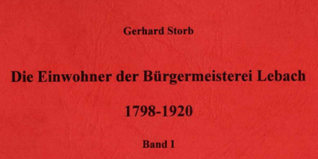 Gerhard Storb, Lebacher Familienbücher, Band 1