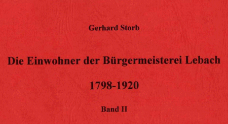 Gerhard Storb, Lebacher Familienbücher, Band 2