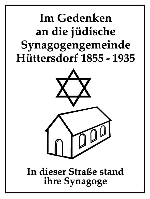 Erinnerungstafel Synagoge Hüttersdorf