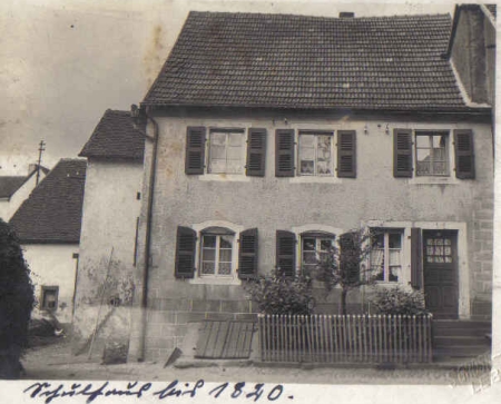 Lebacher Schulhaus bis 1820, Fotoarchiv: Susanne Leidinger