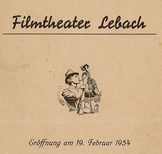 Lebacher Filmtheater wird am 19. Februar 1954 wierdereröffnet; Nachlass: Peter Riehm